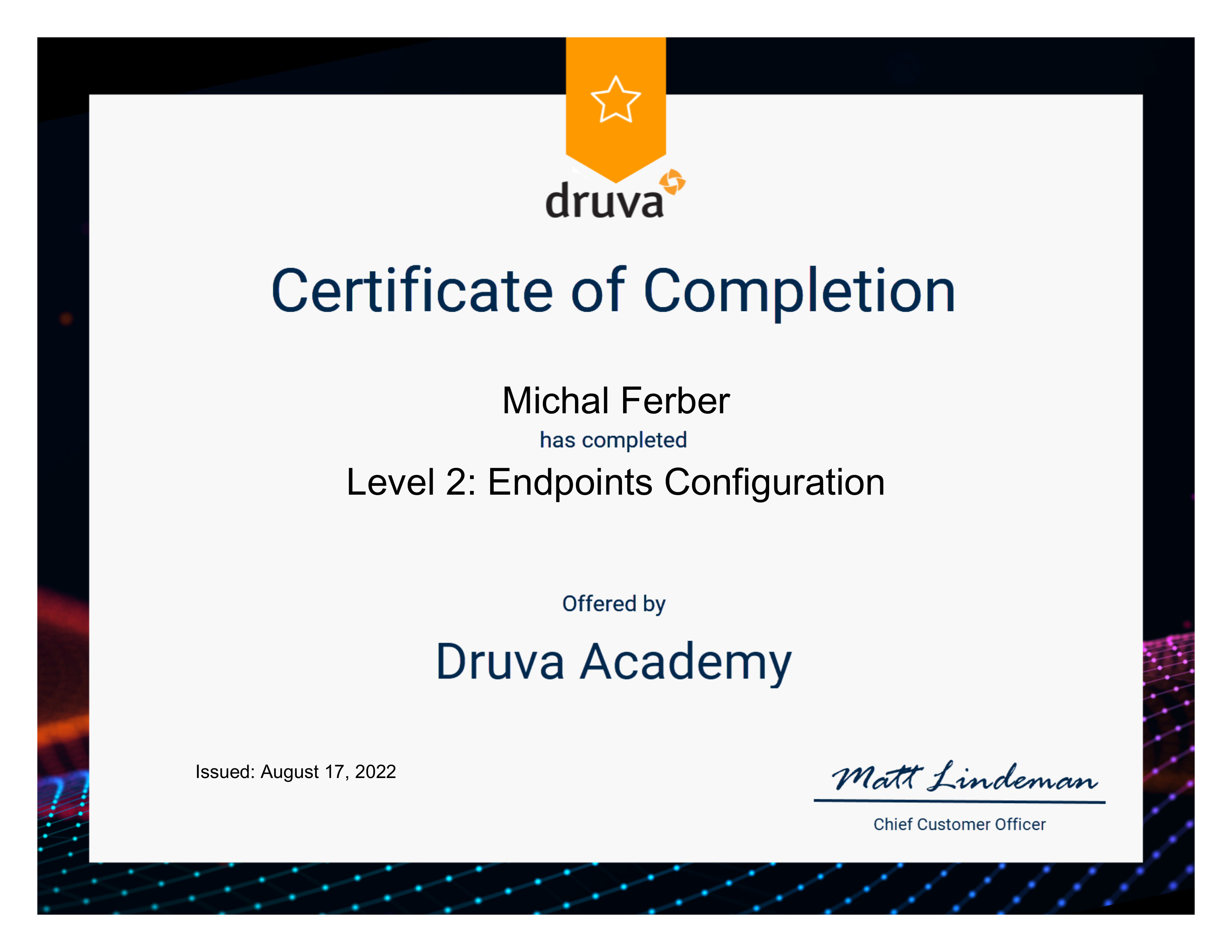 2022 08 17 Druva Level 2 Endpoints Configuration