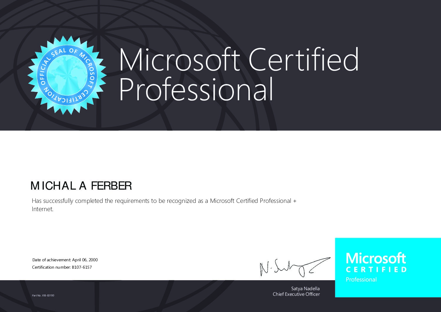 Microsoft Certified Professional Internet